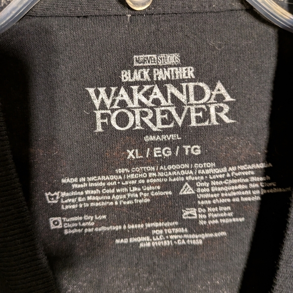 Wakanda Forever Black Graphic Tee Size Xl - Picture 5 of 7